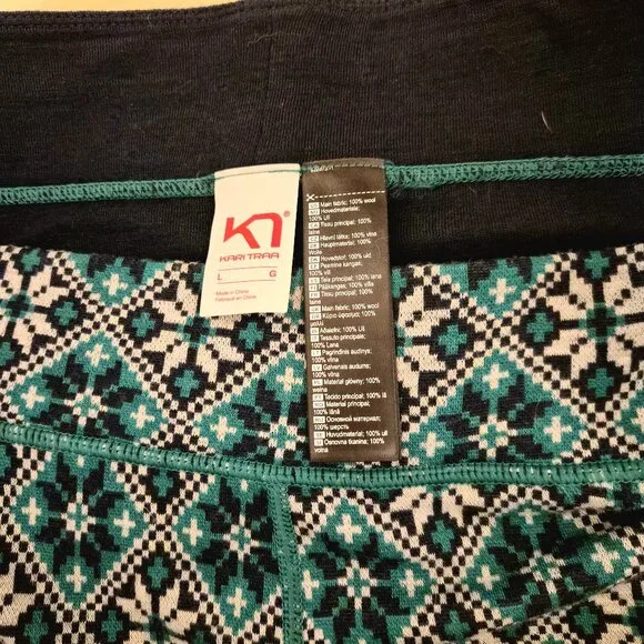 EUC Kari Traa Rose Heavy 100% Merino Wool Thermal Baselayer Set (Large, Cress) - Picture 6 of 6